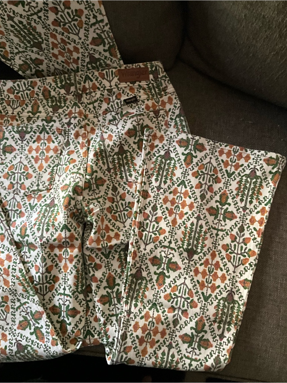 NWT Wrangler highrise fierce flare vintage floral boho jeans women’s 12 31X32 - Picture 4 of 10